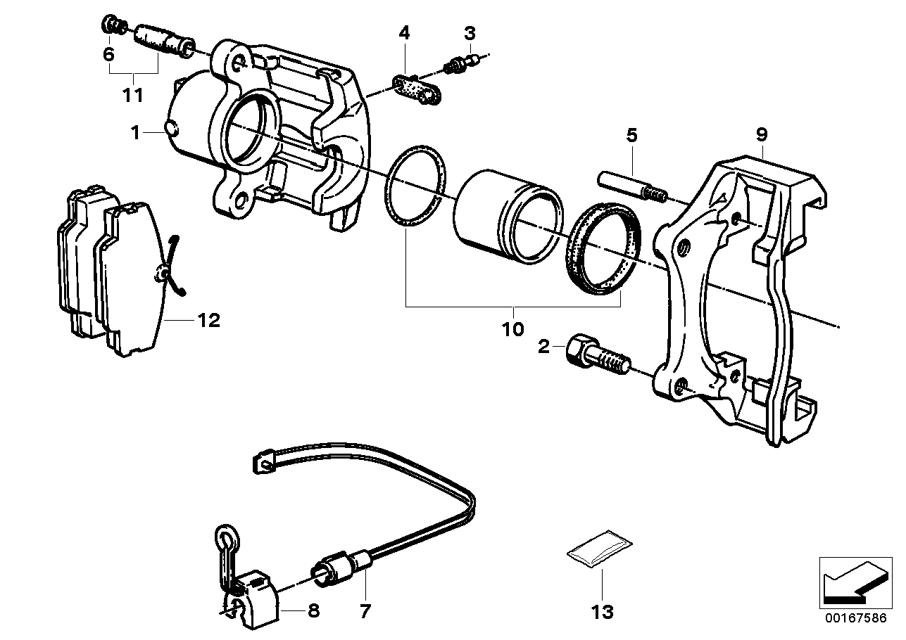 BMW 34 11 1 157 043 - Ремкомплект, тормозной суппорт onlydrive.pro