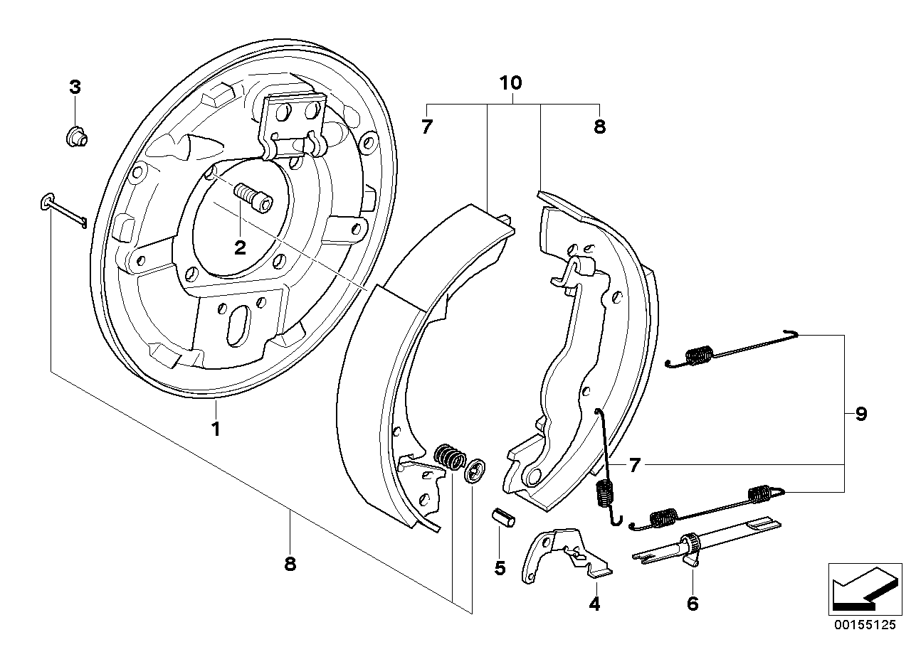 BMW 34 21 1 154 448 - Accessory Kit, brake shoes onlydrive.pro