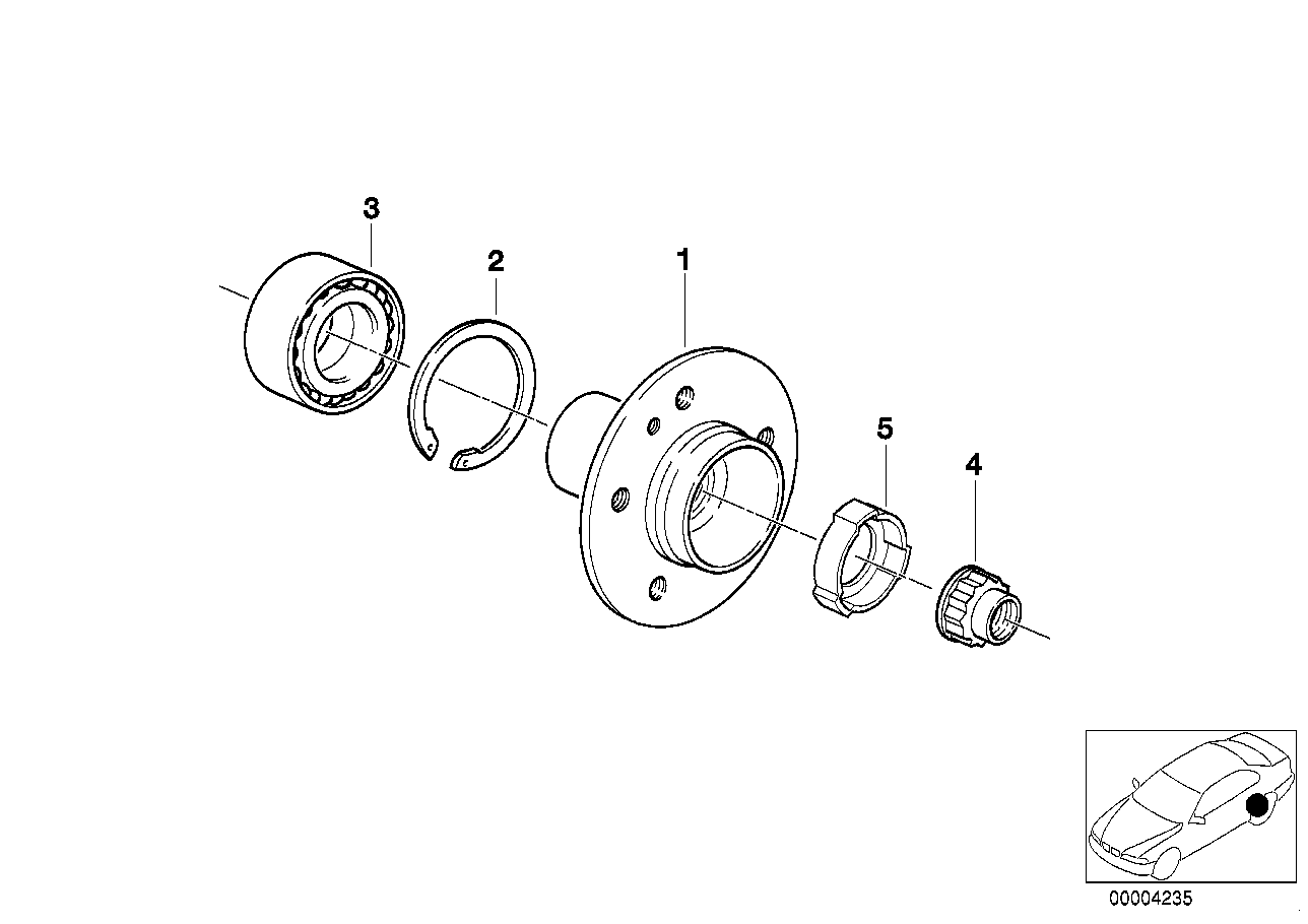 BMW 33411124358 - Bearing Kit, wheel hub onlydrive.pro