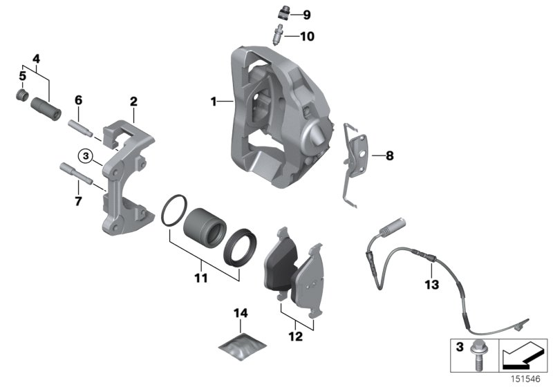 BMW 34 11 1 157 041 - Guide Sleeve Kit, brake caliper onlydrive.pro