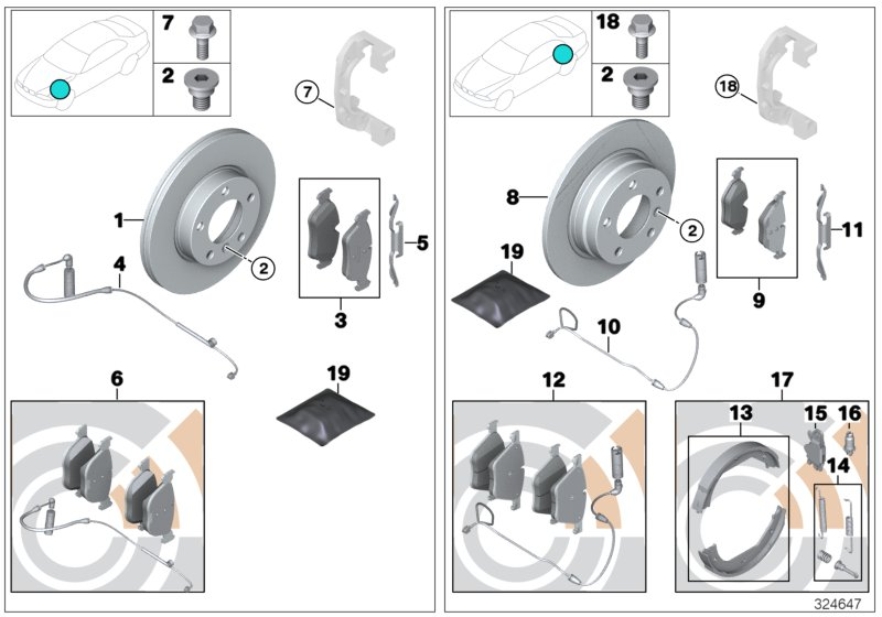 BMW 34212339292 - Brake Pad Set, disc brake onlydrive.pro