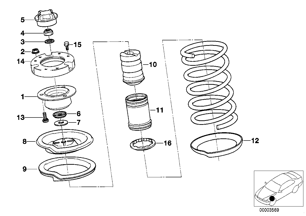 BMW 31331091595 - Опора стойки амортизатора, подушка onlydrive.pro