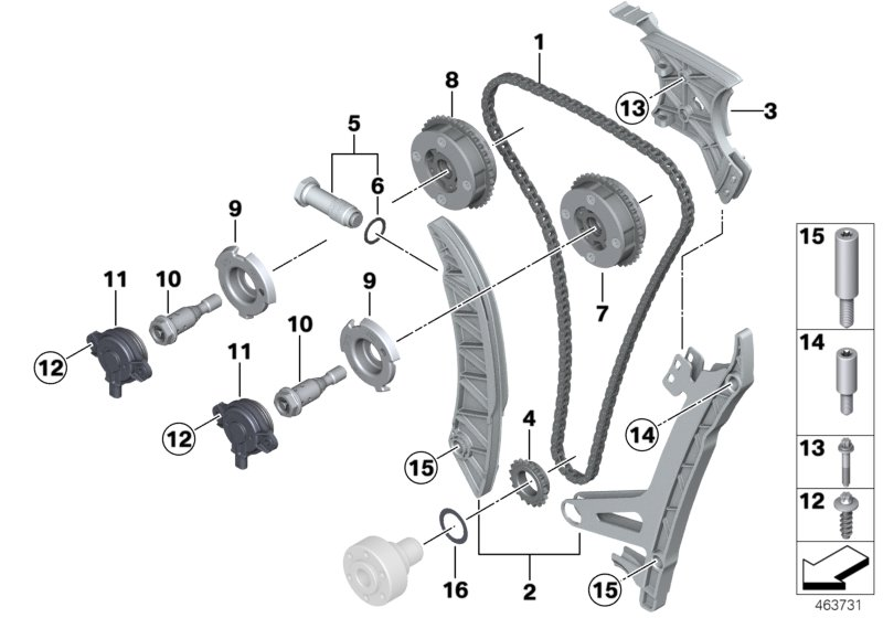 Mini 11 31 8 685 091 - Chain Set, oil pump drive onlydrive.pro