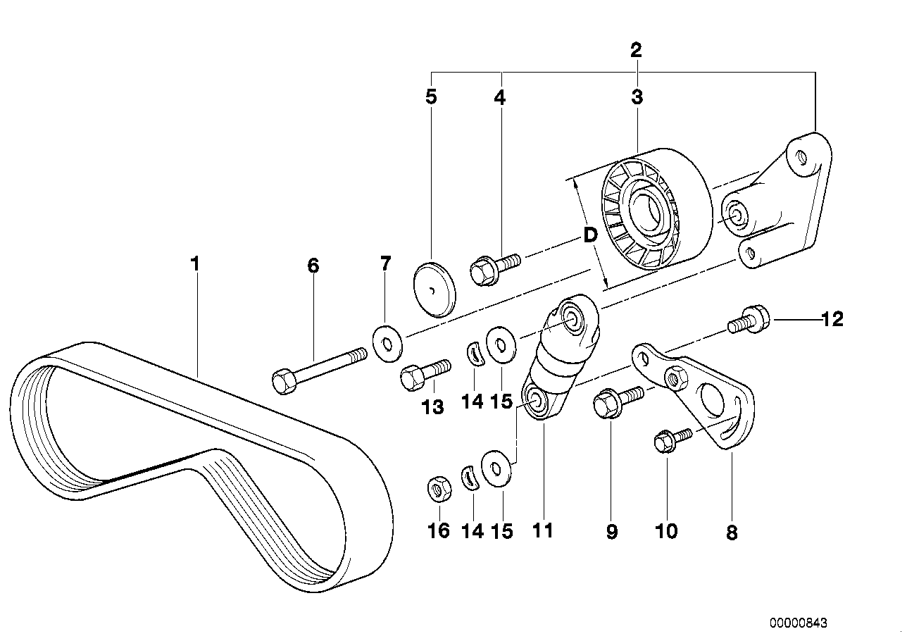 BMW 11 28 7 833 266 - V formos rumbuoti diržai onlydrive.pro