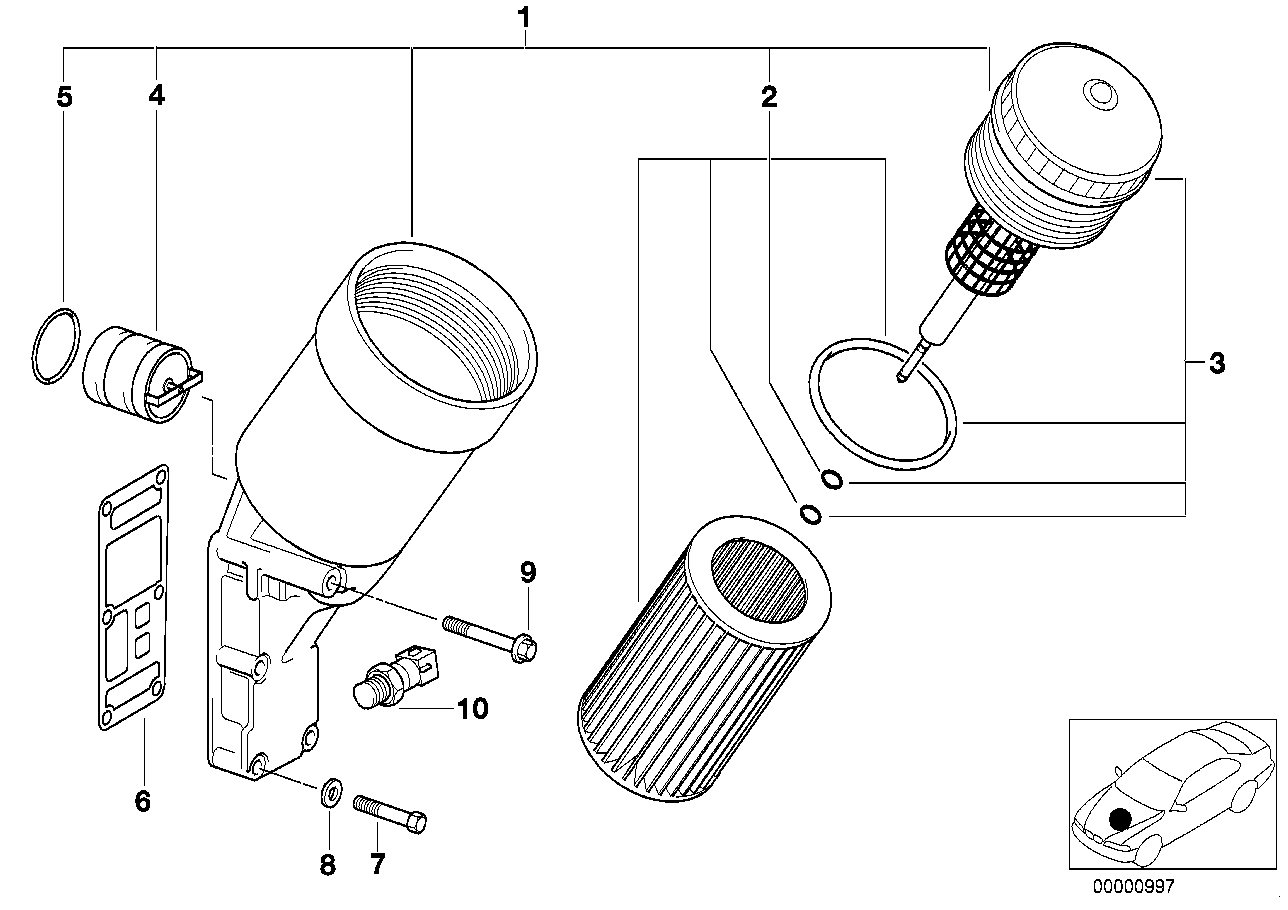 Mini 12612367061 - Lubrication system-oil filter: 1  pcs. onlydrive.pro