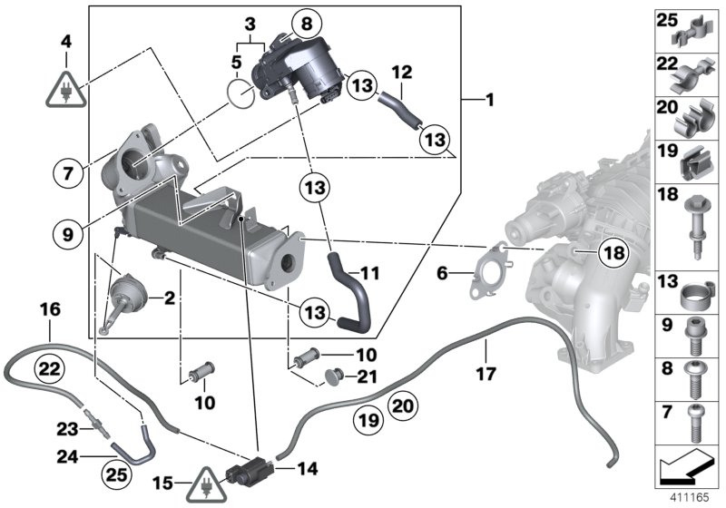 BMW 11 71 8 517 724* - Aušintuvas, išmetamųjų dujų recirkuliacija onlydrive.pro