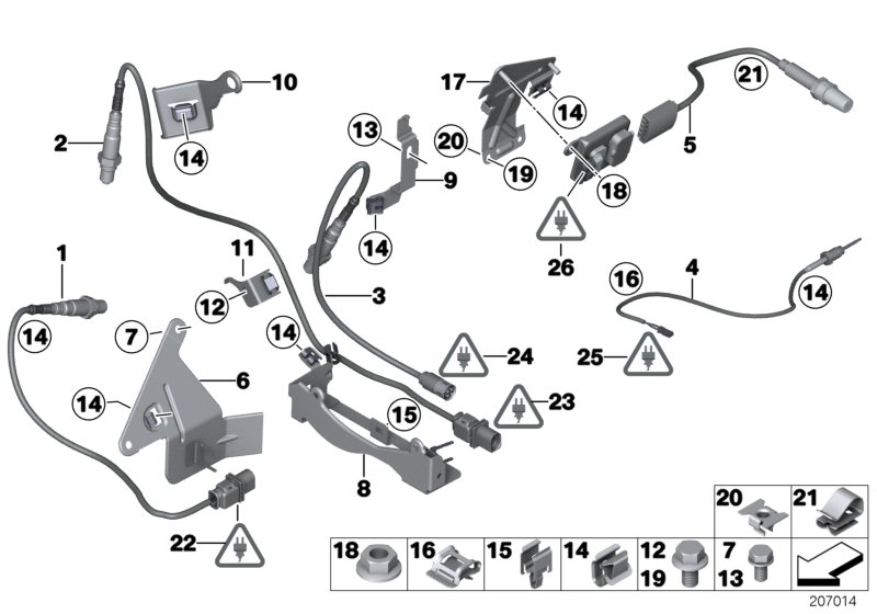 BMW 11 78 7 539 123 - Lambda probe fixings: 1  pcs. onlydrive.pro