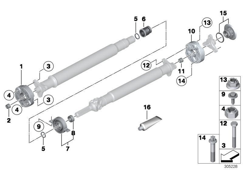 BMW 26 11 1 225 624 - Flexible disc, propshaft joint onlydrive.pro