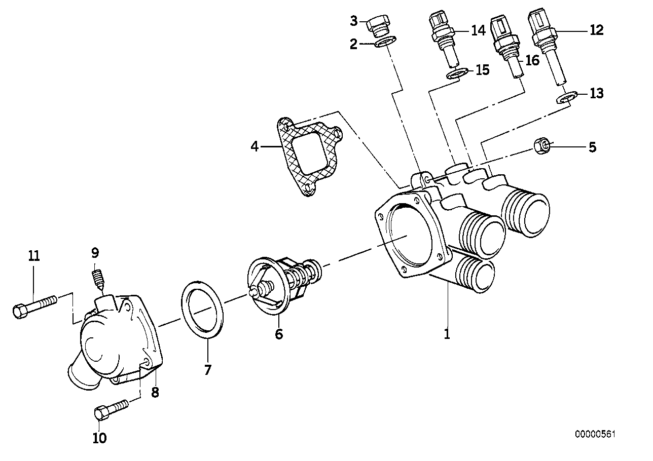 BMW 11 53 1 713 040 - Termostatas, aušinimo skystis onlydrive.pro