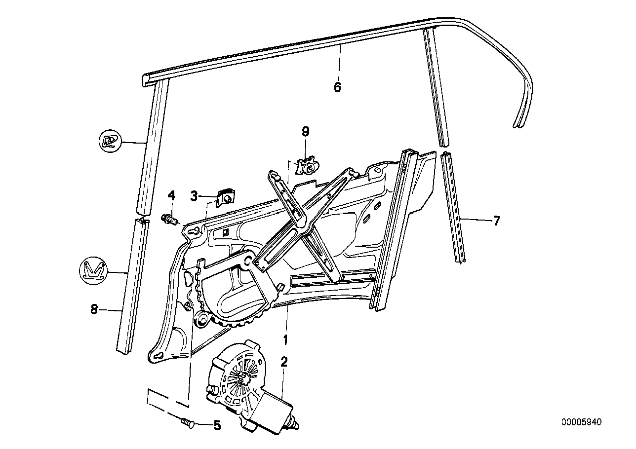 BMW 51 32 1 938 884 - Window Regulator onlydrive.pro