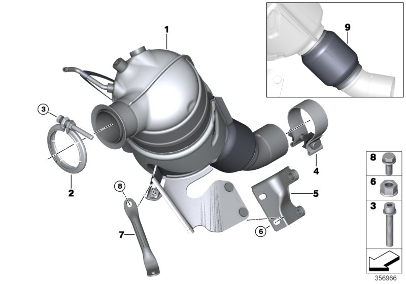 BMW 18307798307 - Nosēdumu / Daļiņu filtrs, Izplūdes gāzu sistēma onlydrive.pro