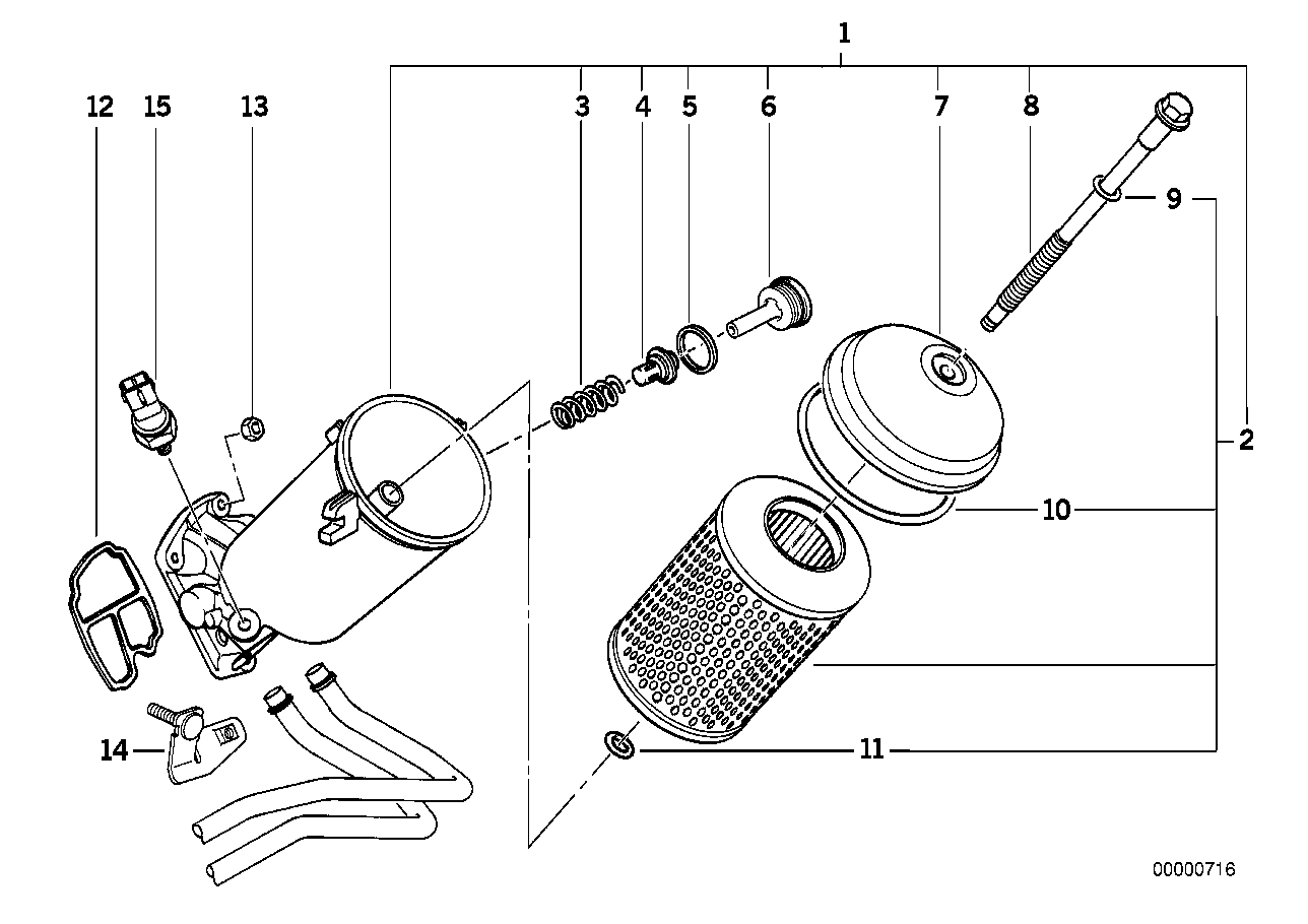 BMW 12 61 7 620 512 - Sender Unit, oil pressure onlydrive.pro