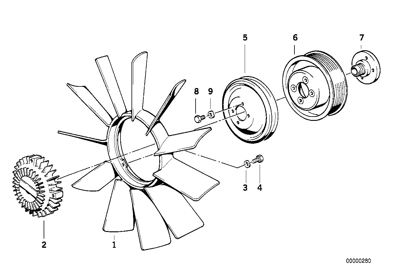 BMW 11 52 2 245 498 - Clutch, radiator fan onlydrive.pro