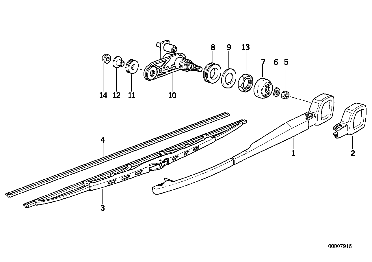 BMW 61 62 7 074 477 - Single parts for rear window wiper: 1  pcs. onlydrive.pro