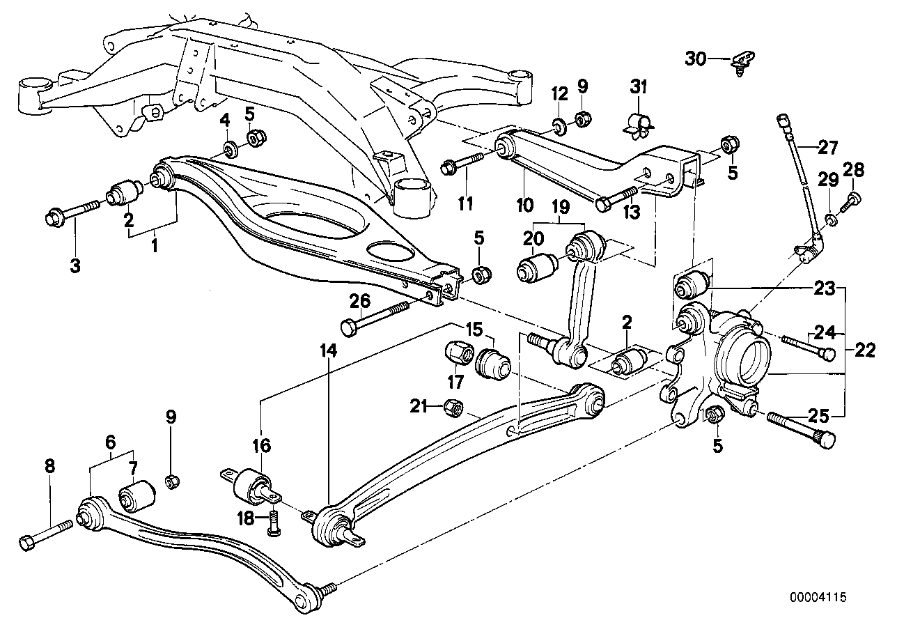 BMW 31 12 1 124 622 - Сайлентблок, рычаг подвески колеса onlydrive.pro