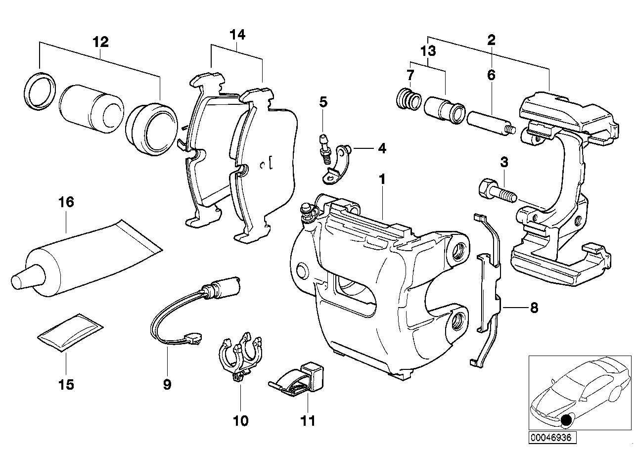 BMW 34 11 1 160 325 - Brake Caliper onlydrive.pro