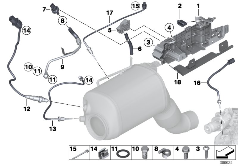 BMW 13627793825 - Diesel partic.filt.sens./mount.parts: 1  pcs. onlydrive.pro