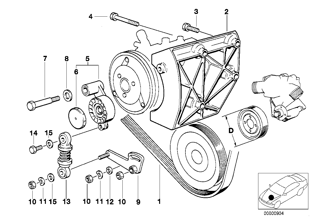 BMW 11 28 1 741 427 - Ķīļrievu siksna onlydrive.pro