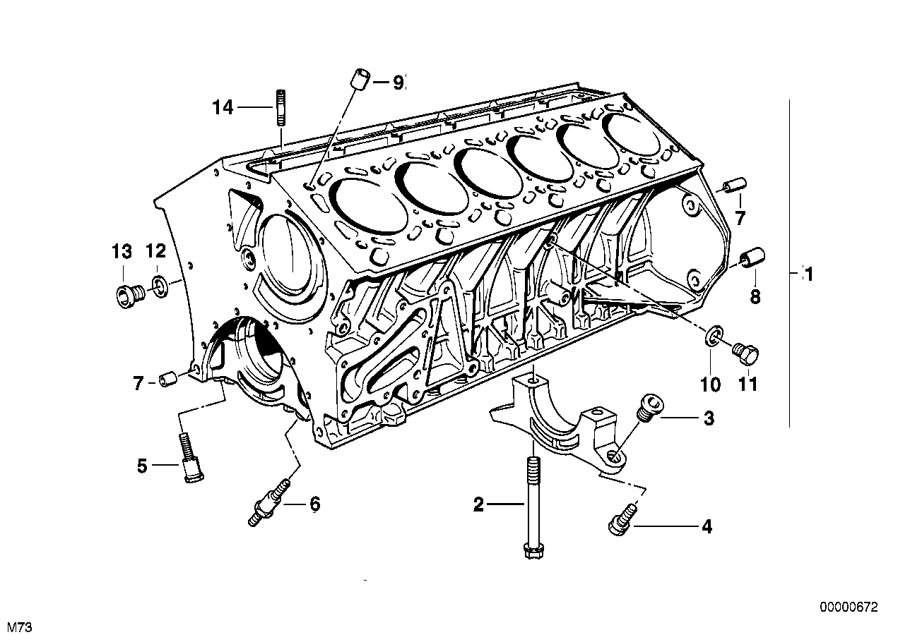 BMW 07 11 9 905 428 - Engine block: 2  pcs. onlydrive.pro