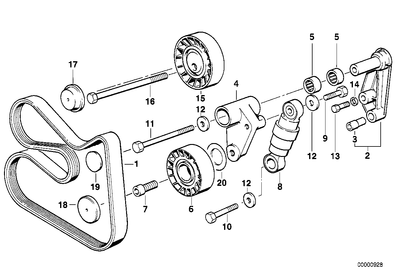 BMW 11 28 1 726 773 - Hihnankiristin, moniurahihna onlydrive.pro