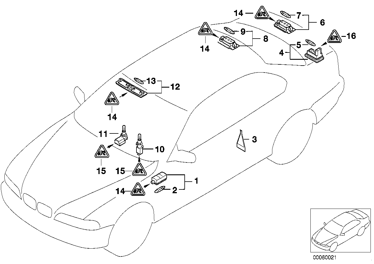 BMW 63268360591 - Фонарь освещения номерного знака onlydrive.pro