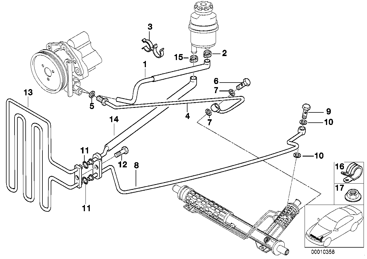 BMW 32 41 1 096 731 - Hydrauliikkaletku, ohjaus onlydrive.pro