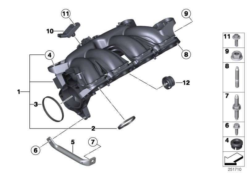 Mini 13627599907 - Intake manifold system: 1  pcs. onlydrive.pro