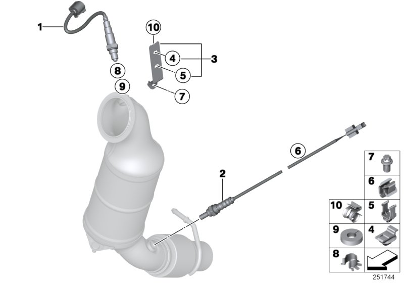 BMW 11787595353 - Oxygen, Lambda Sensor onlydrive.pro