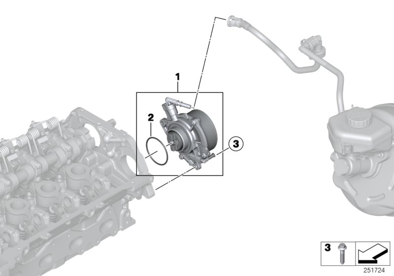 BMW 11667566483 - Vacuum pump with tubes: 1  pcs. onlydrive.pro