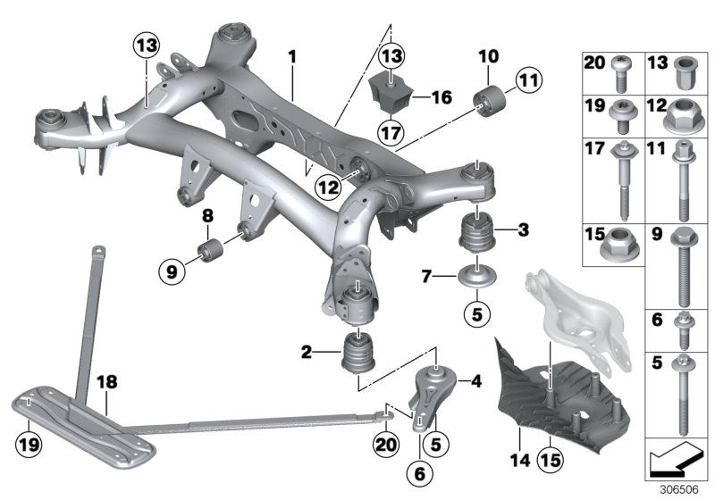 BMW 33316792513 - Mounting, axle beam onlydrive.pro