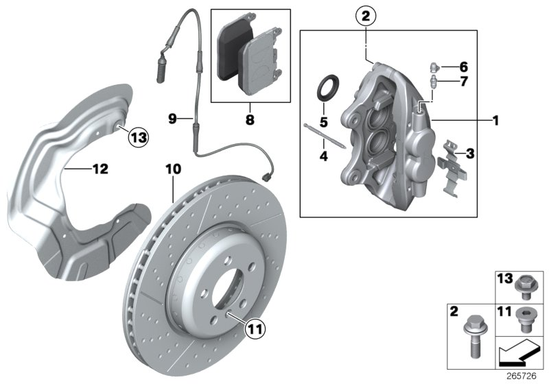 BMW 34116850935 - M performance front wheel brake - repl.: 2  pcs. onlydrive.pro