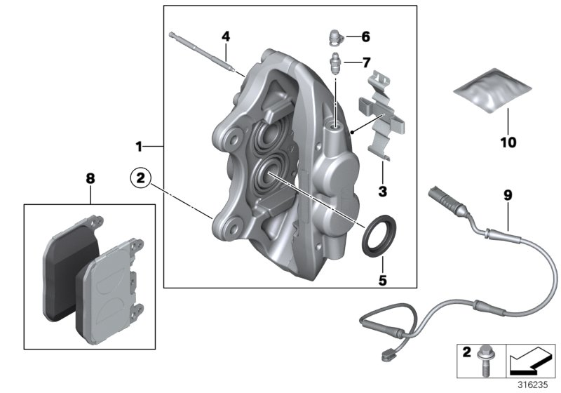 BMW 34 11 6 799 465 - Brake Caliper onlydrive.pro