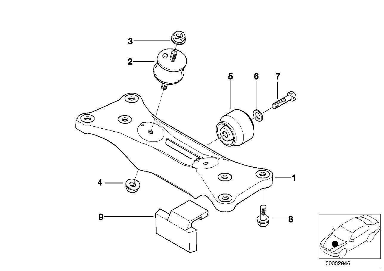 BMW 22 31 6 771 130 - Mounting, automatic transmission onlydrive.pro