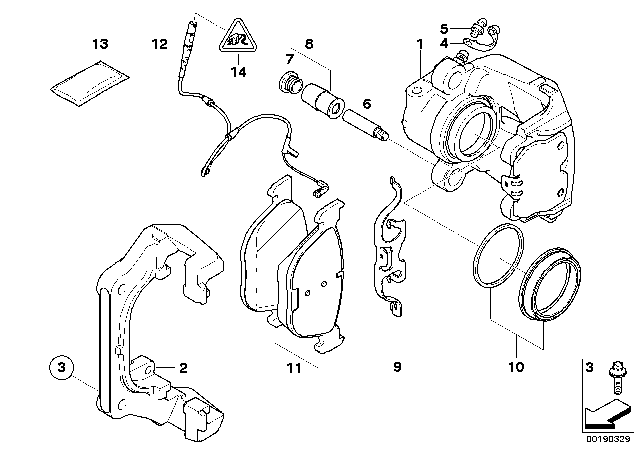 Mini 34116776783 - Repair Kit, brake caliper onlydrive.pro