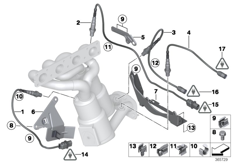 BMW 11 78 7 535 269 - Lambda probe fixings: 1  pcs. onlydrive.pro