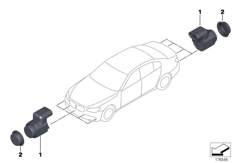 BMW 66 20 6 935 597 - Jutiklis, statymo atstumo jutiklis onlydrive.pro