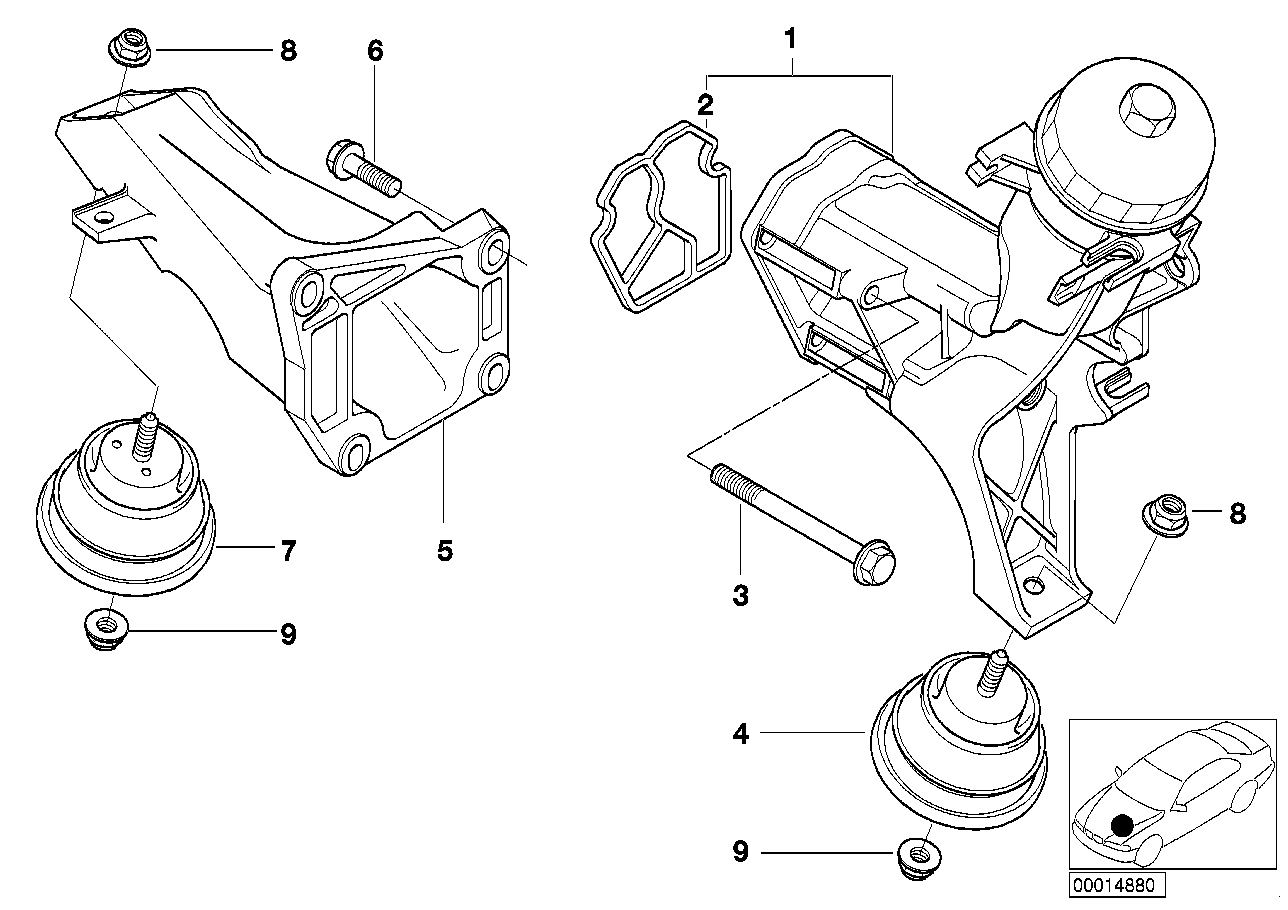 BMW 22 11 6 785 583 - Piekare, Dzinējs onlydrive.pro