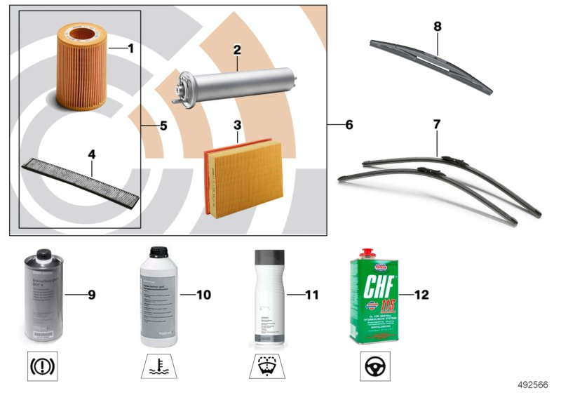 Mercedes-Benz 11422247018 - Service, engine oil / inspection: 1 Kit pcs. onlydrive.pro