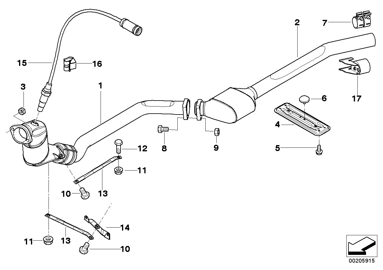 BMW 18317786347 - Catalytic Converter onlydrive.pro