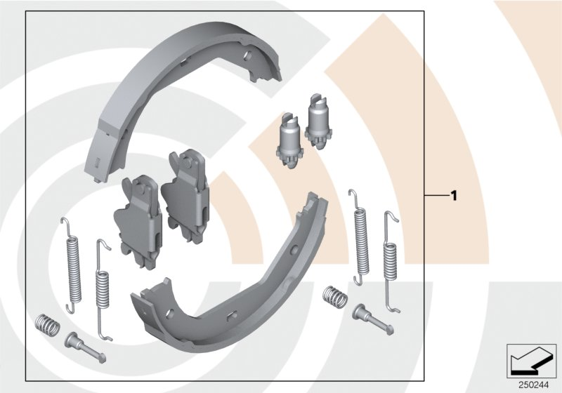 BMW 34212357228 - Комплект тормозов, ручник, парковка onlydrive.pro