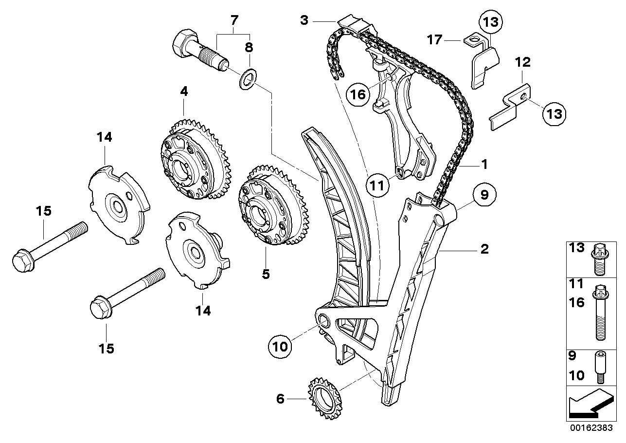 BMW 11 31 7 505 616 - Guides, timing chain onlydrive.pro