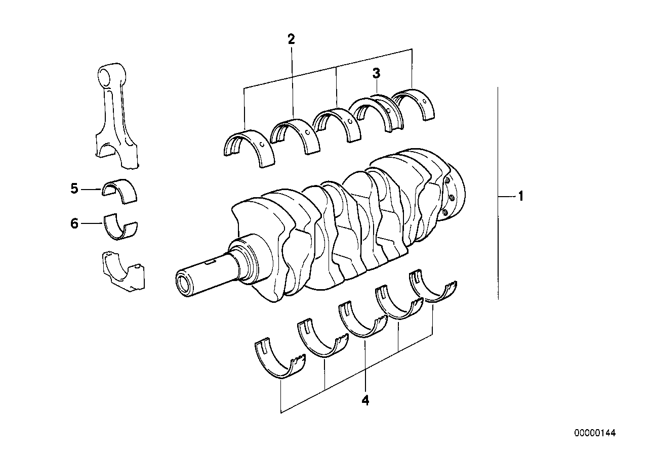 BMW 11 21 1 706 829 - Crankshaft Bearing Set onlydrive.pro