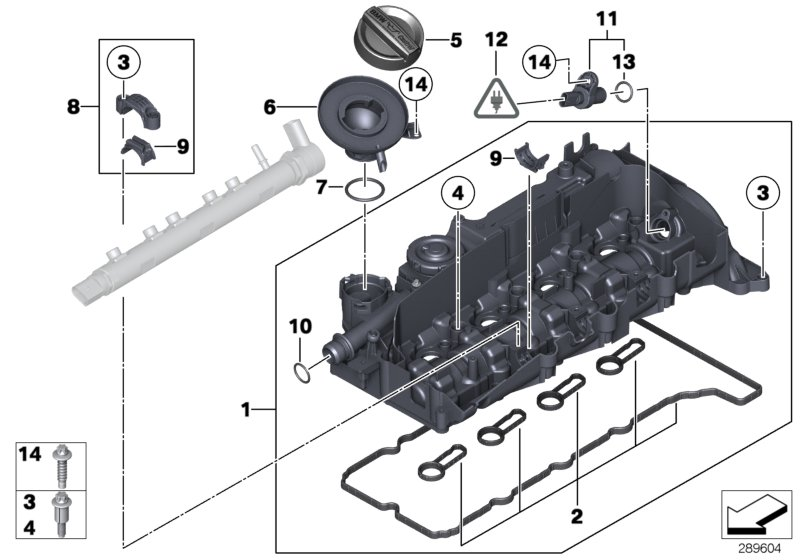 Skoda 11128570828 - Cylinder head cover onlydrive.pro