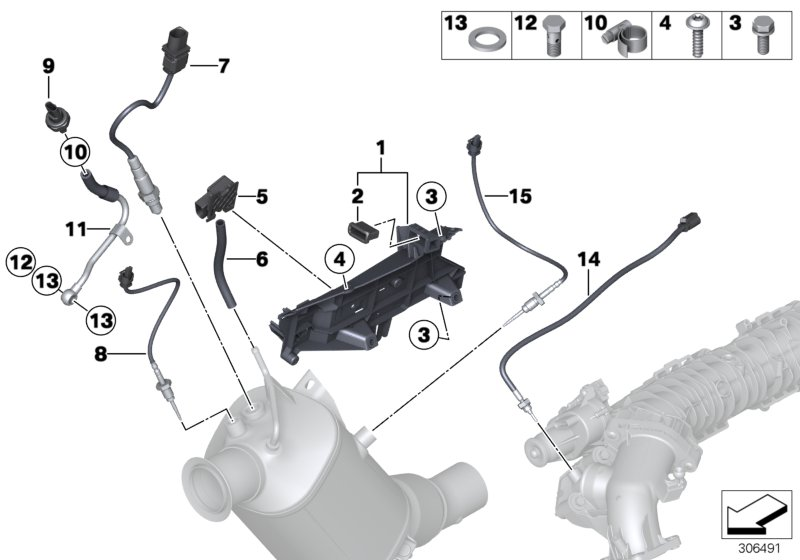 BMW 13 62 7 805 152 - Sensor, exhaust pressure onlydrive.pro