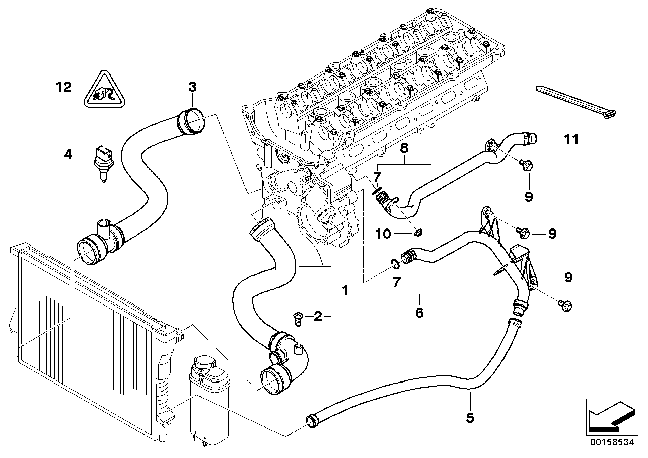 BMW 11 53 1 705 210 - Трубка охлаждающей жидкости onlydrive.pro