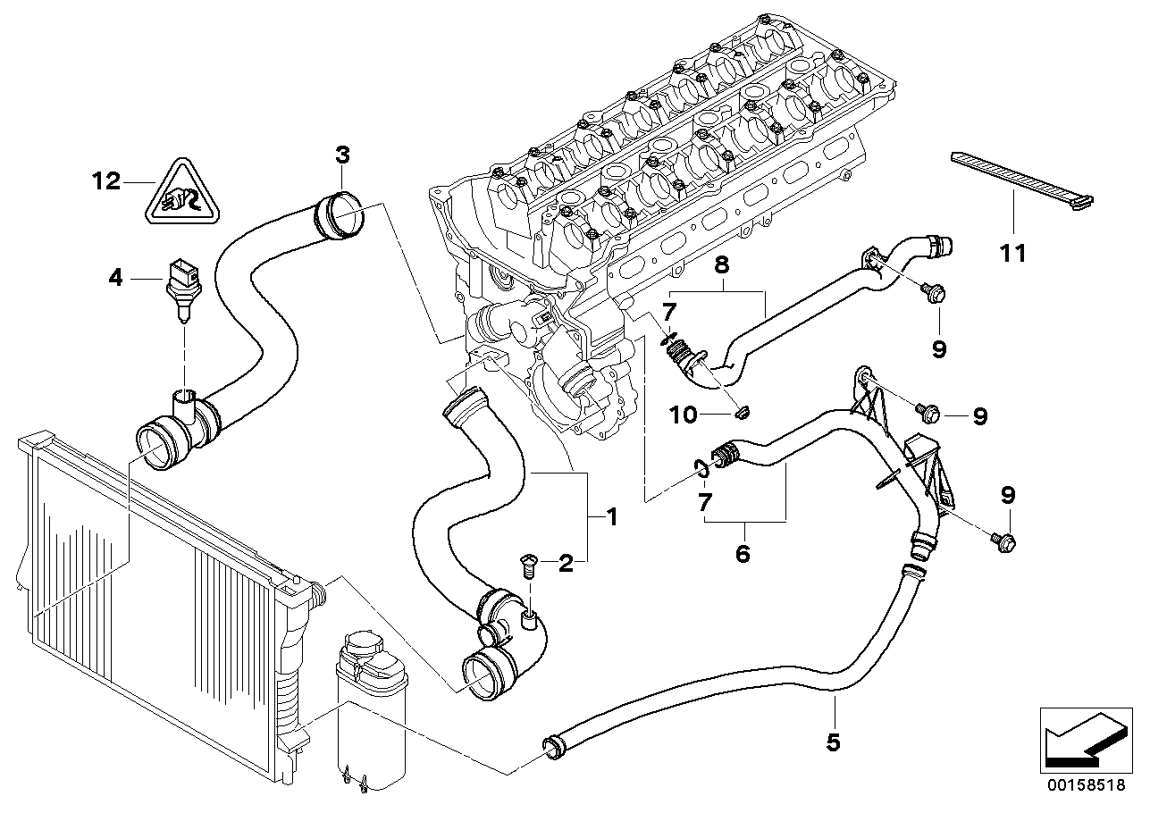 BMW 11 53 1 436 410 - Шланг радиатора onlydrive.pro