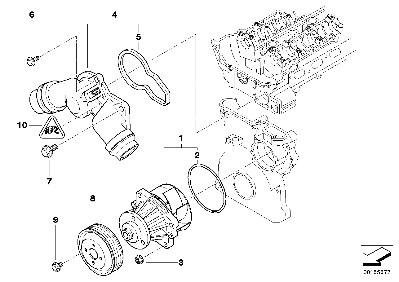 BMW 11 51 1 711 484 - Gasket, water pump onlydrive.pro