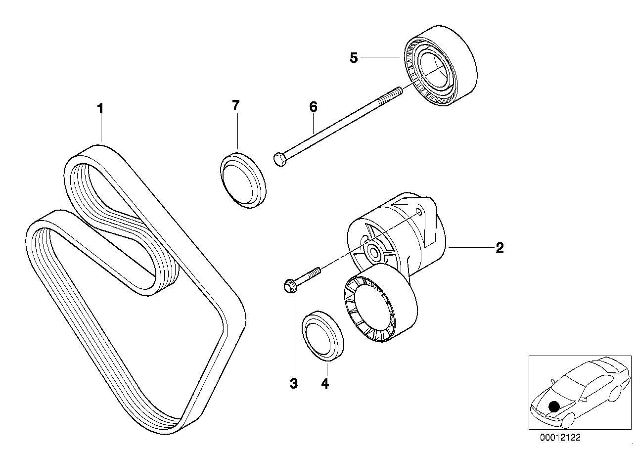 BMW 11 28 7 636 379 - Поликлиновой ремень onlydrive.pro