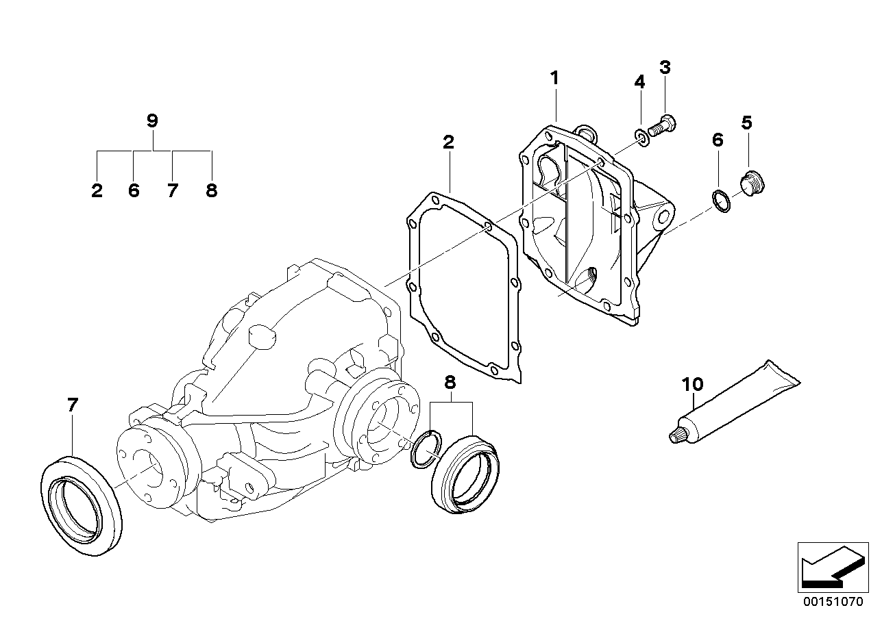 BMW 33107505603 - Akselitiiviste, tasauspyörästö onlydrive.pro