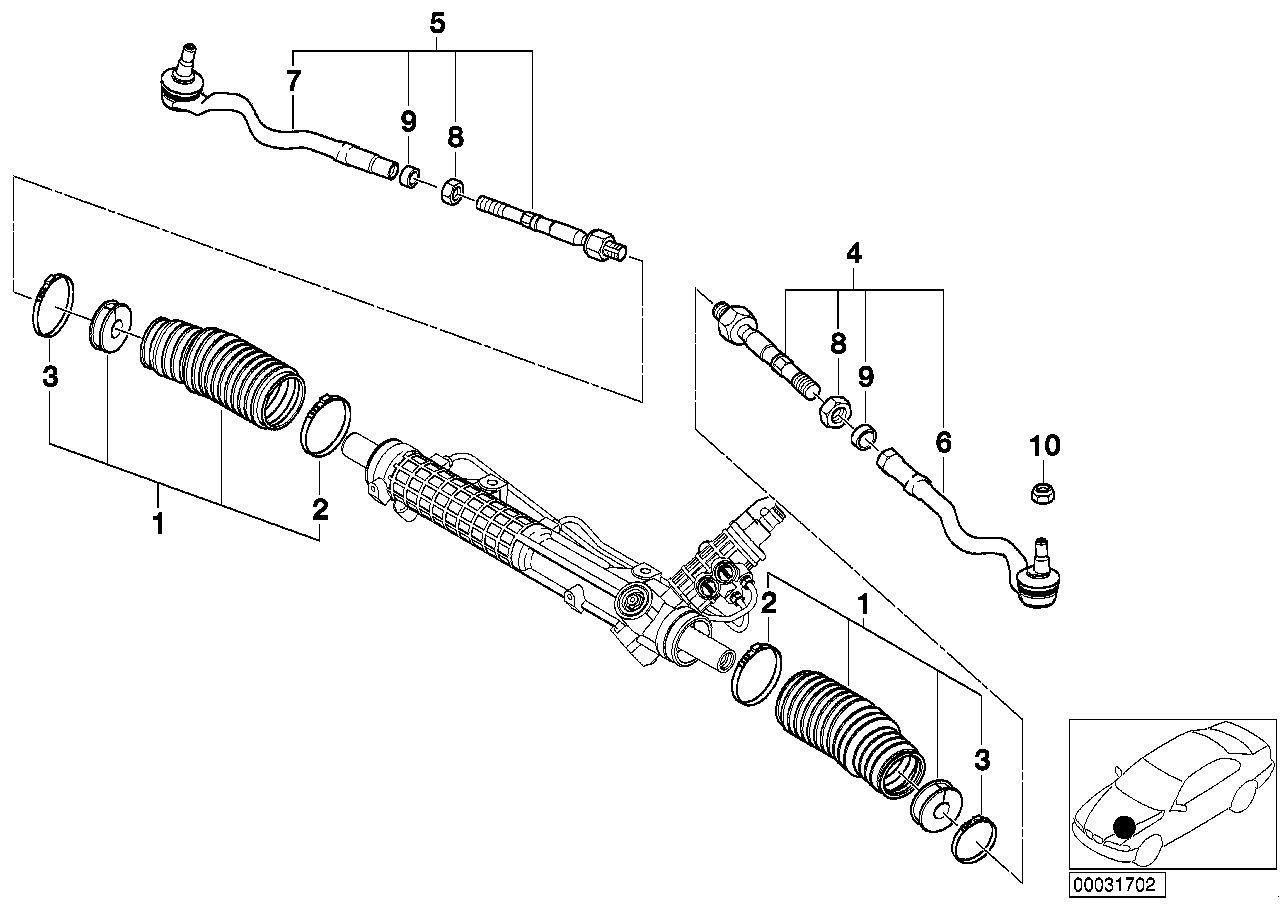 BMW 32131096910 - Paljekumisarja, ohjaus onlydrive.pro